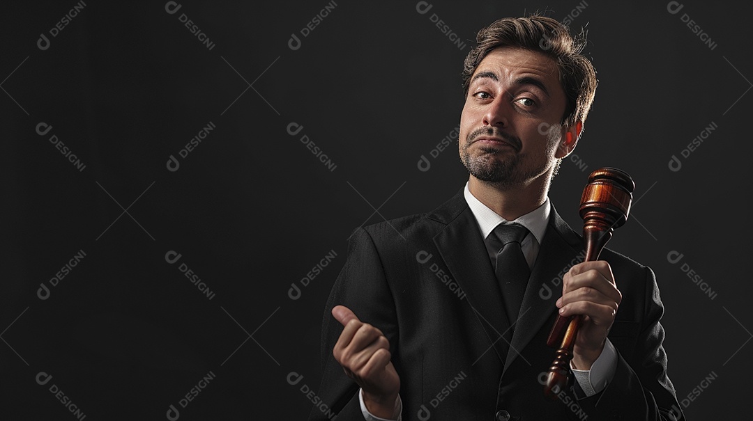 Advogado masculino expressando afeto isolado em fundo de cor branca