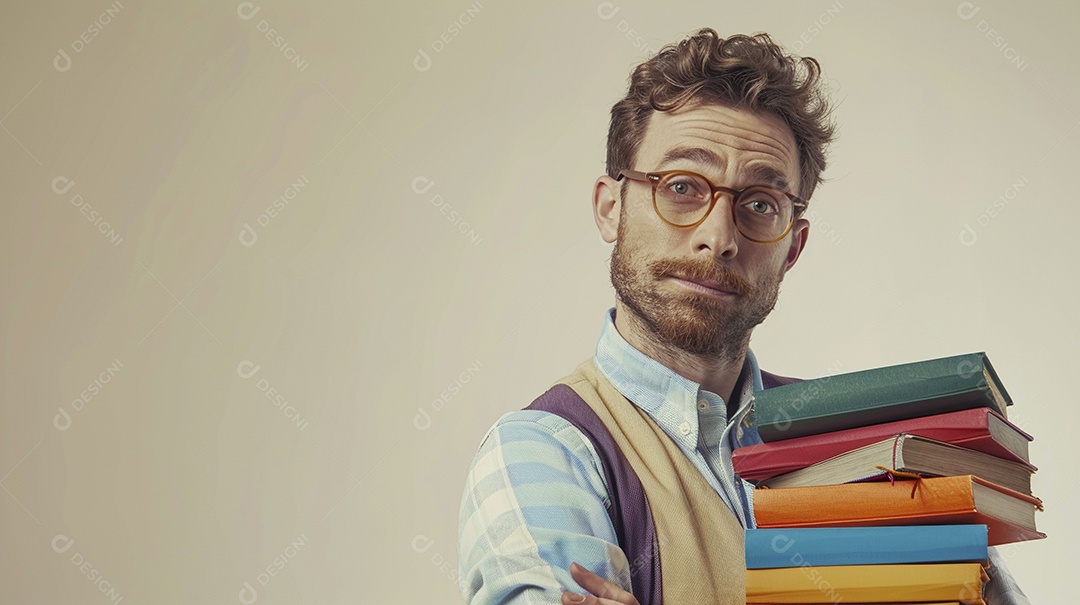 Enfermeiro masculino expressando afeto isolado em fundo de cor azul