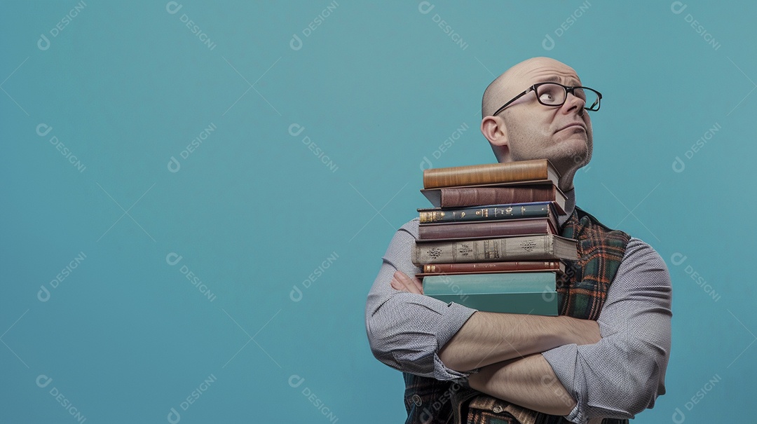 Enfermeiro masculino expressando afeto isolado em fundo de cor azul