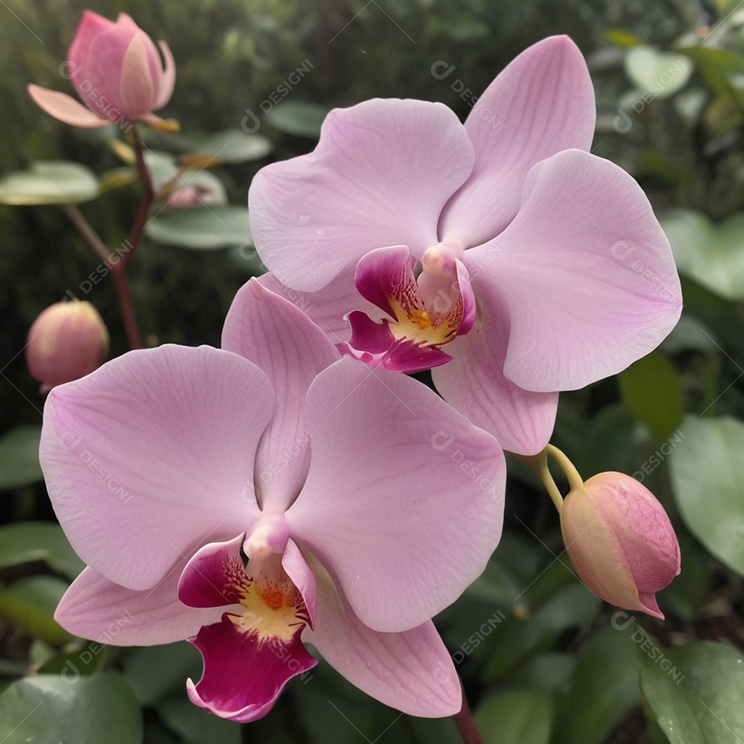 Flores de orquídea rosas