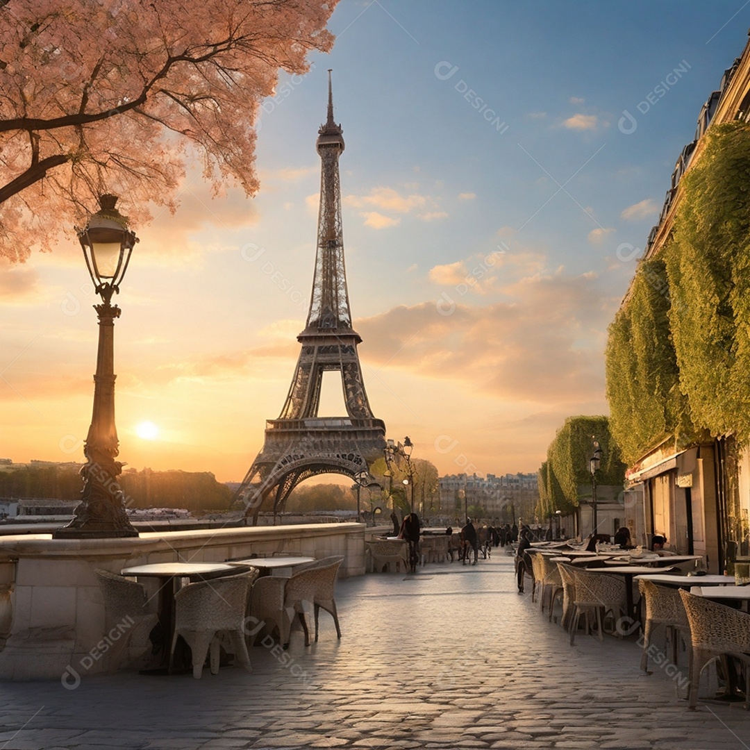 Paisagem perfeita da torre Eiffel