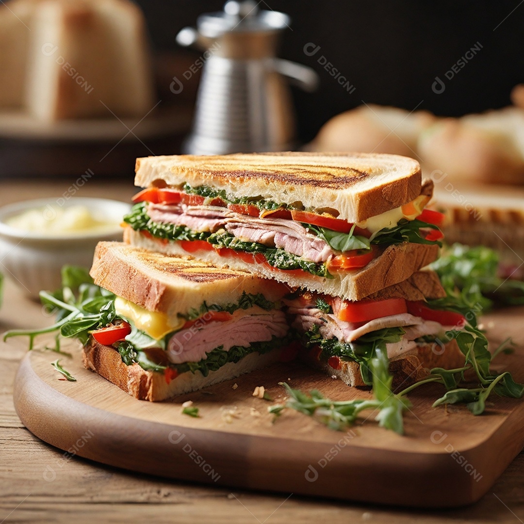 Fatias de sanduíche natural