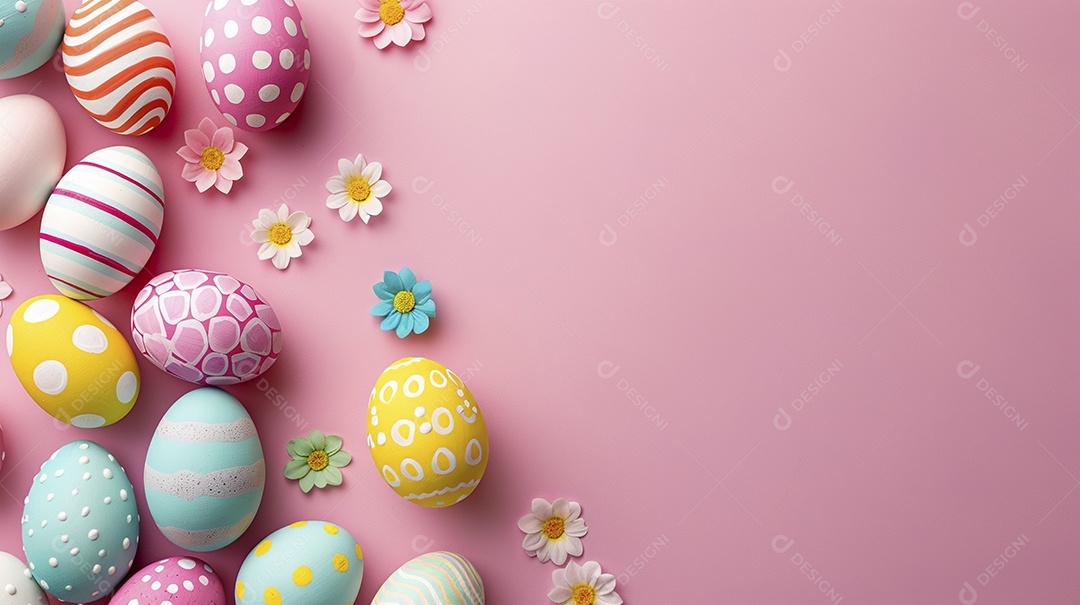 Fundo de decoração de feliz páscoa