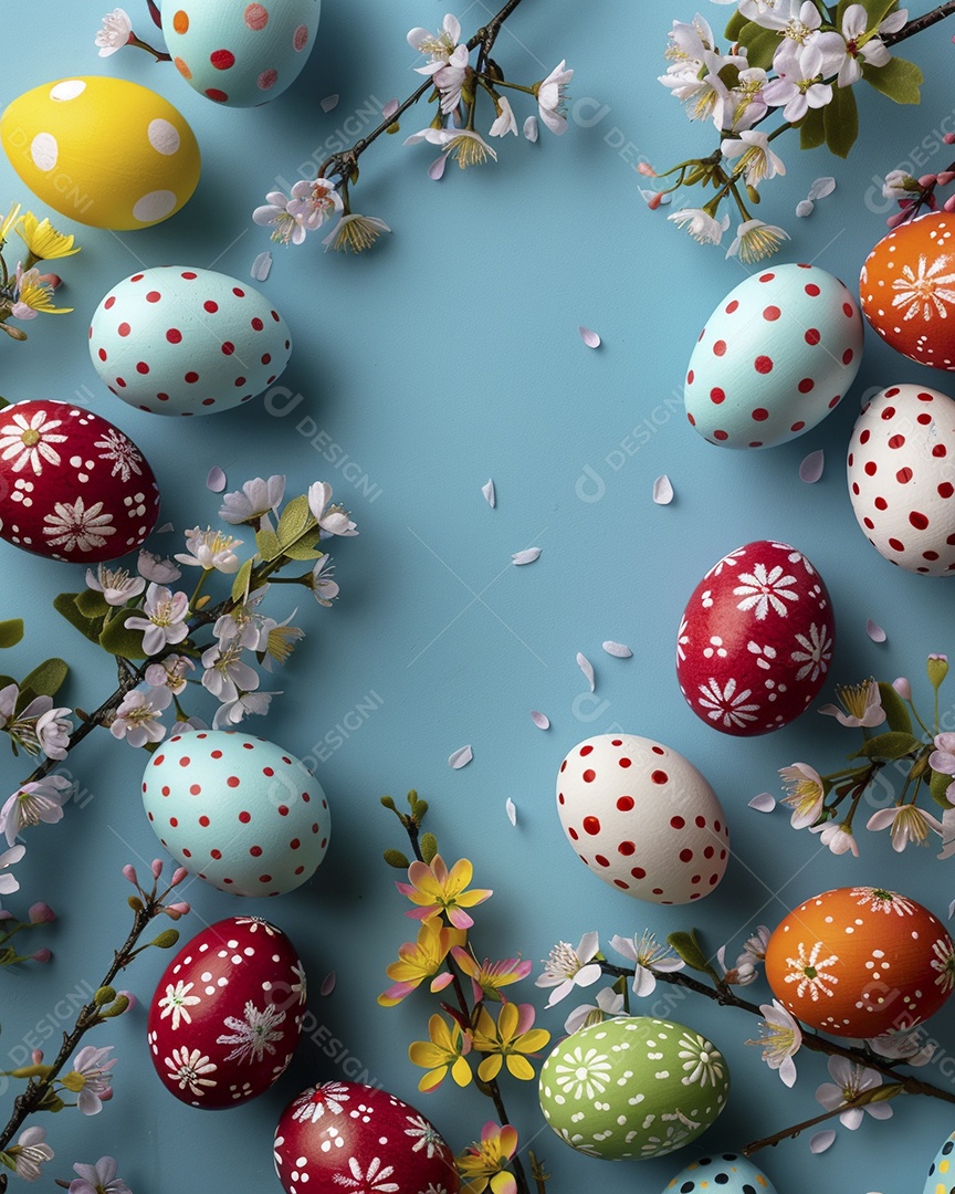 Fundo de decoração de feliz páscoa