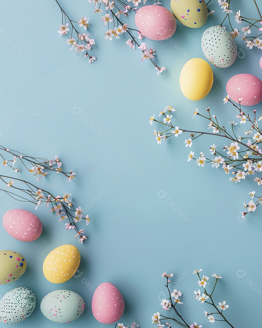 Fundo de decoração de feliz páscoa