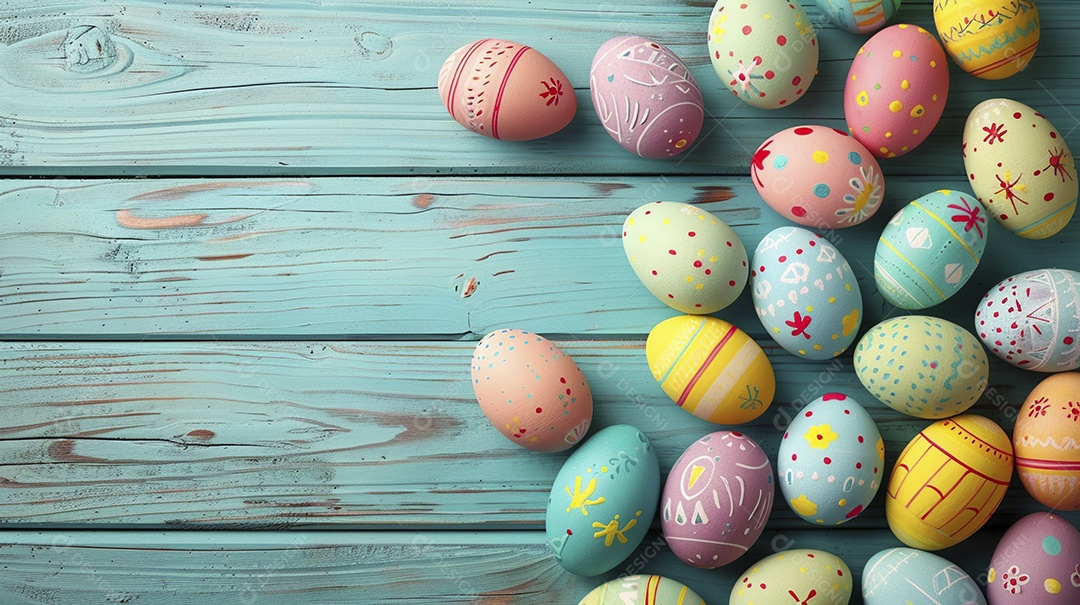 Fundo de decoração de feliz páscoa