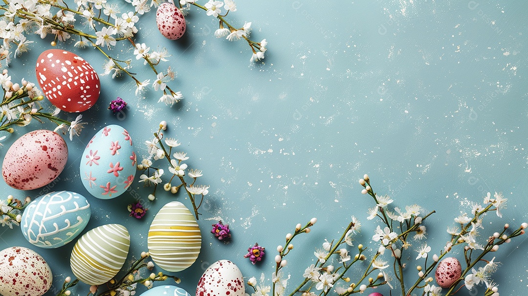 Fundo de decoração de feliz páscoa