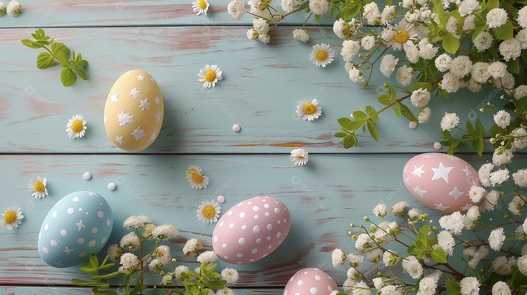 Fundo de decoração de feliz páscoa