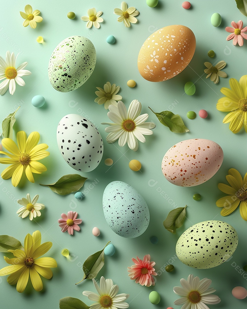 Fundo de decoração de feliz páscoa