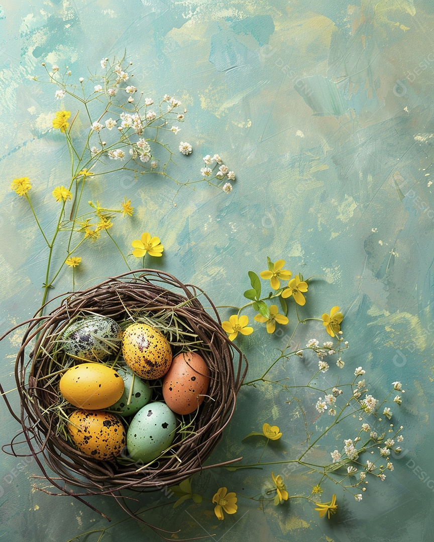 Fundo de decoração de feliz páscoa