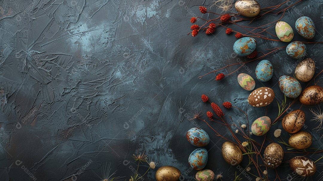 Fundo de decoração de feliz páscoa