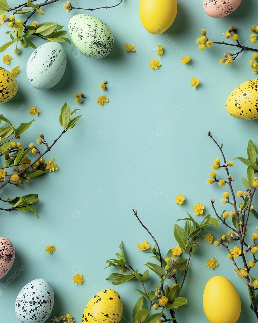 Fundo de decoração de feliz páscoa