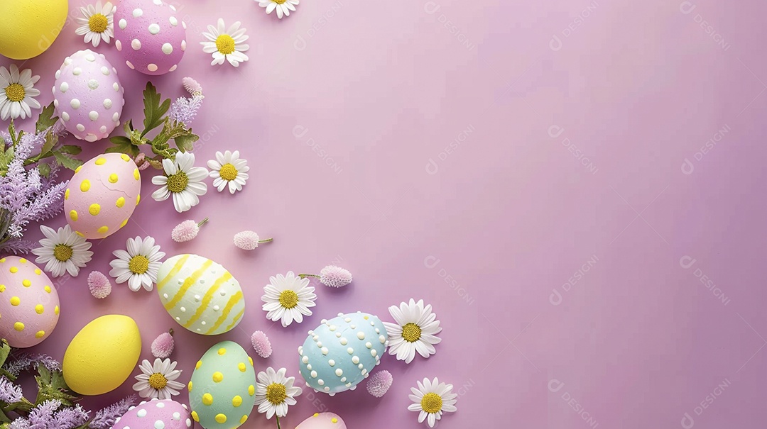 Fundo de decoração de feliz páscoa