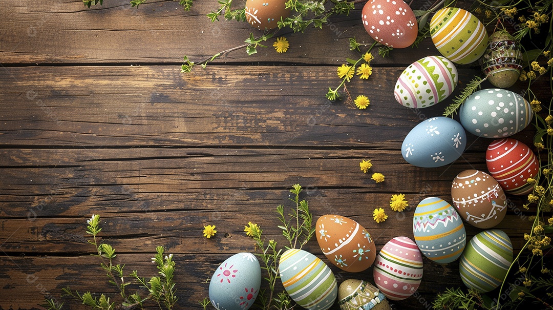 Fundo de decoração de feliz páscoa