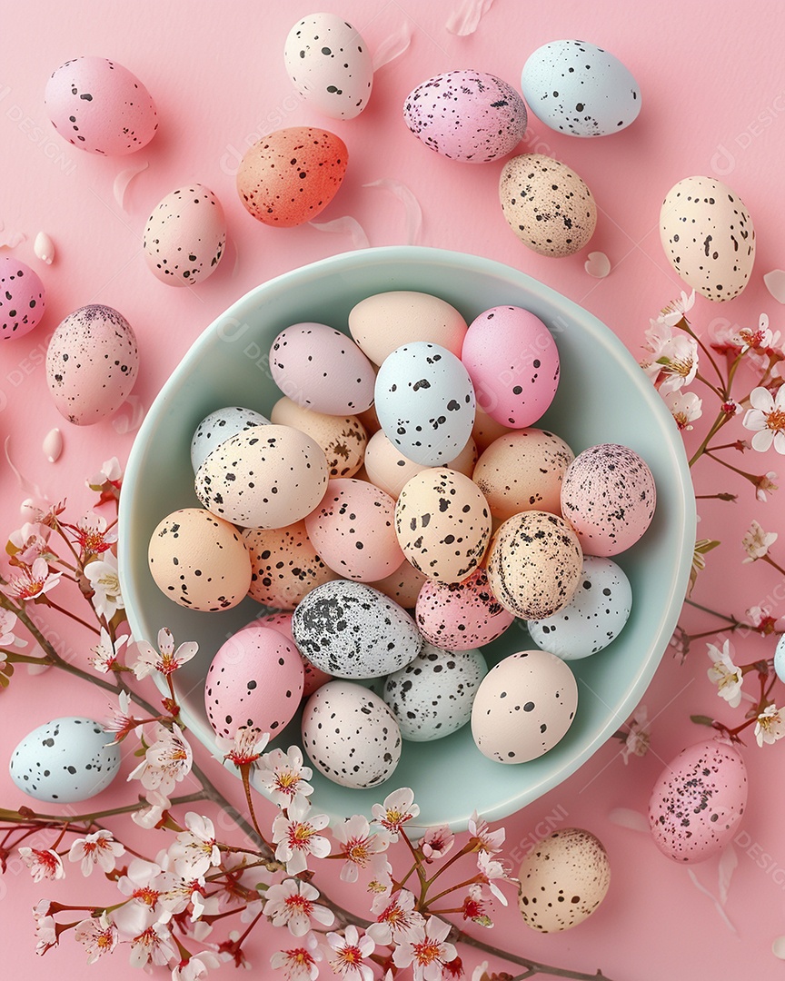 Fundo de decoração de feliz páscoa