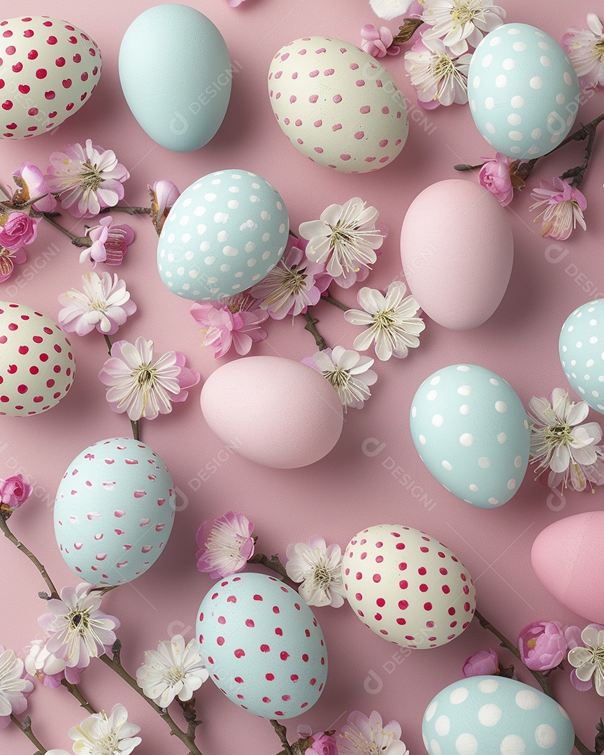 Fundo de decoração de feliz páscoa