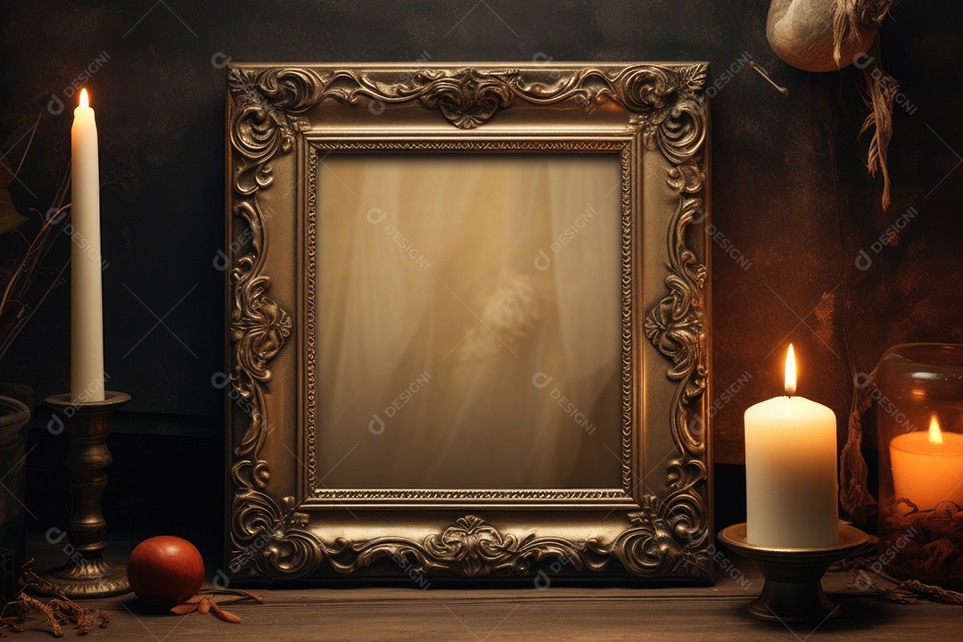 Um design clássico de moldura para fotos com espaço para uma foto especial