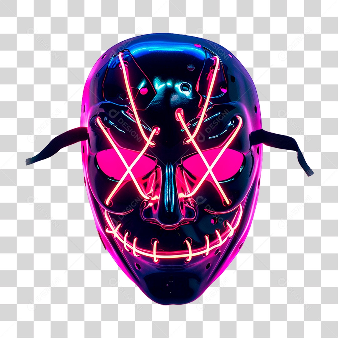 Máscara de Neon PNG Transparente