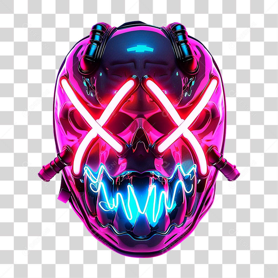 Máscara de Neon PNG Transparente