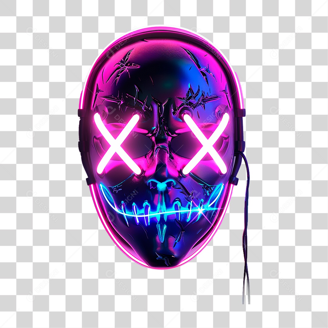 Máscara de Neon PNG Transparente