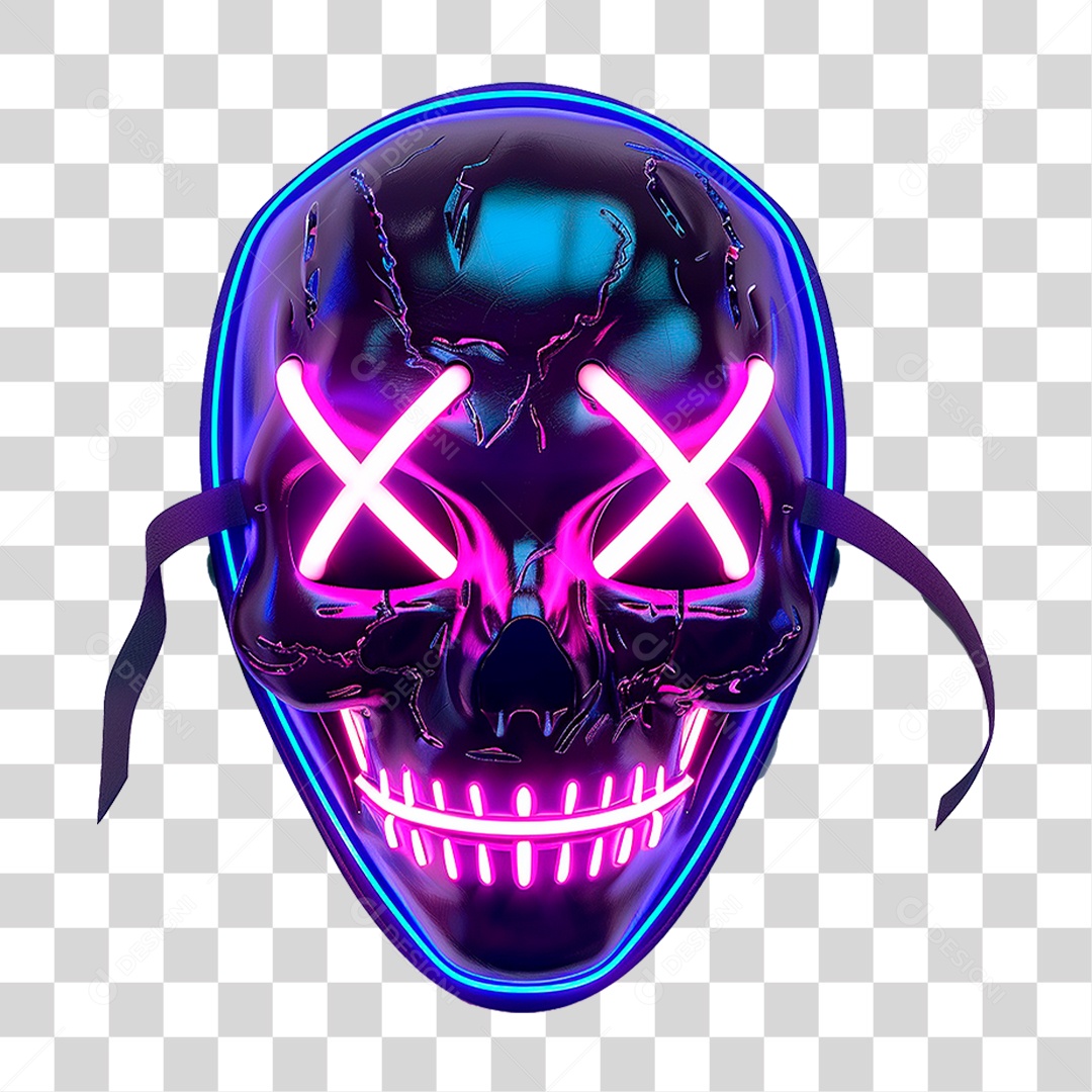 Máscara de Neon PNG Transparente