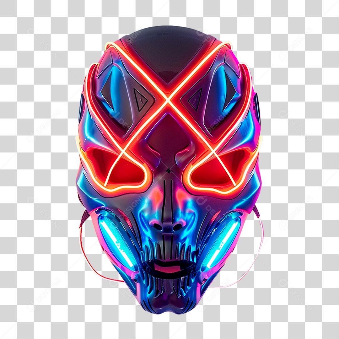 Máscara de Neon PNG Transparente