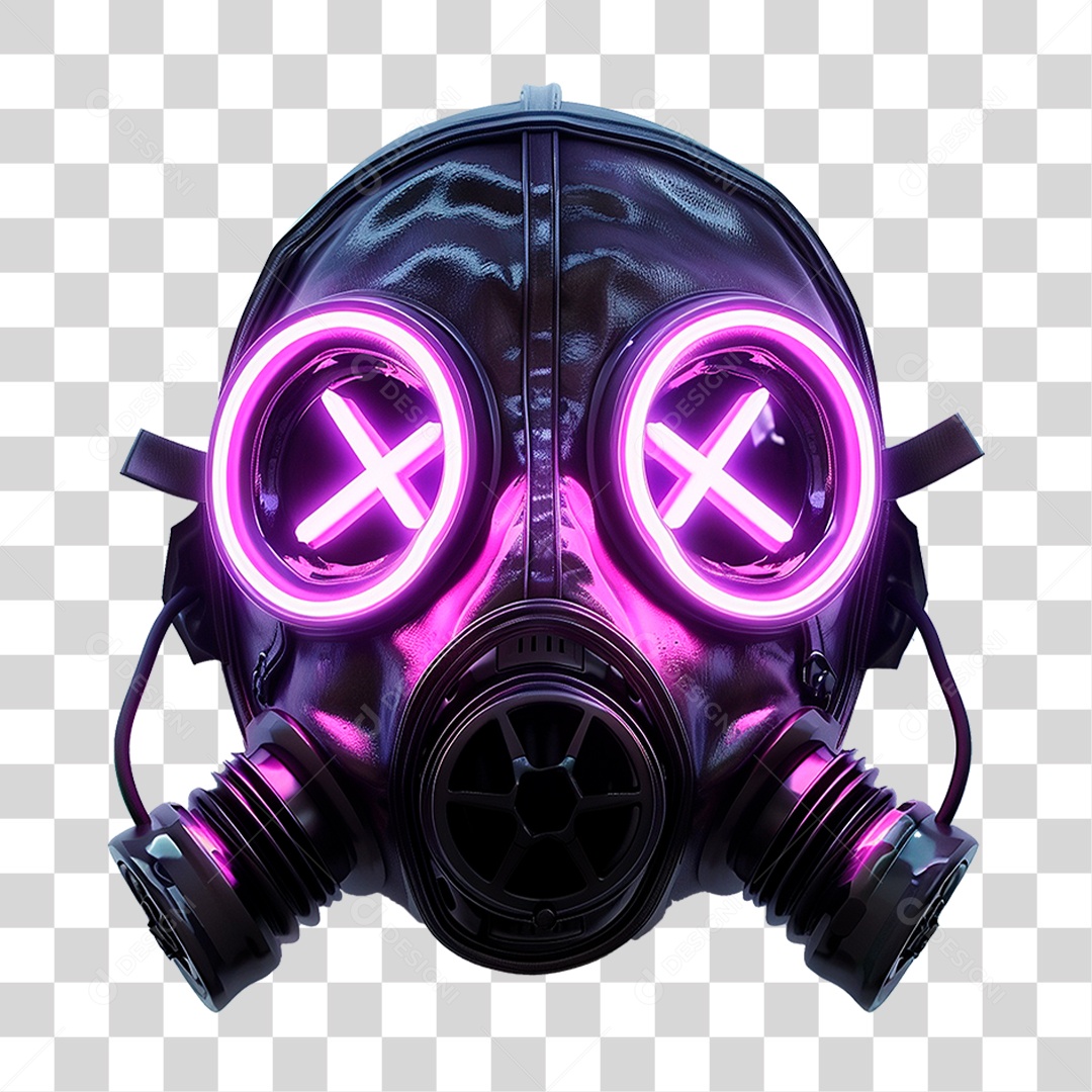 Máscara de Neon PNG Transparente