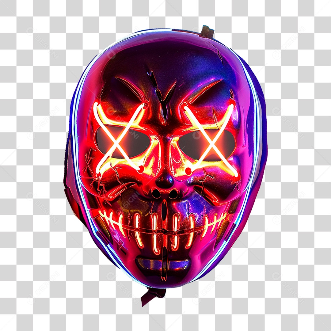 Máscara de Neon PNG Transparente