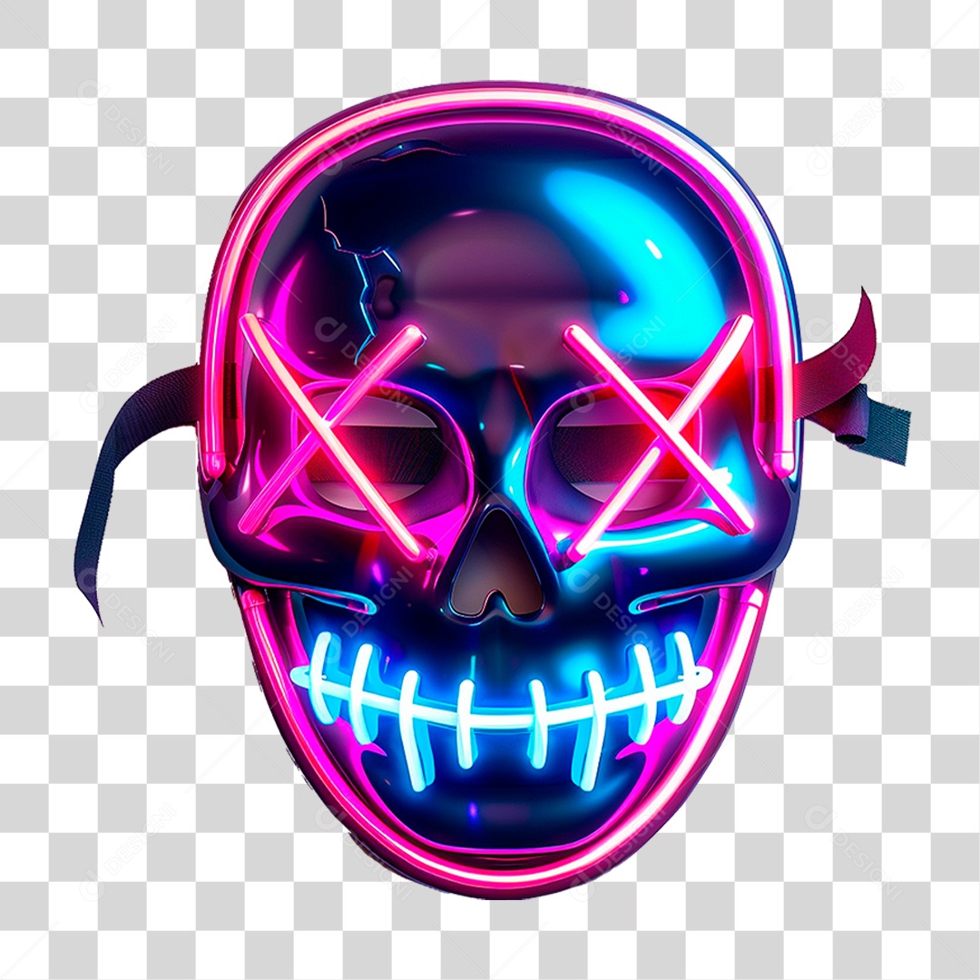 Máscara de Neon PNG Transparente