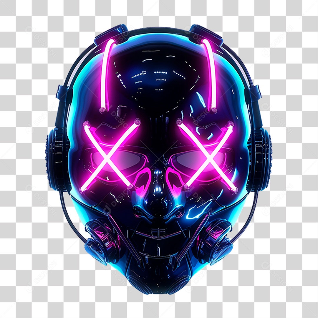 Máscara de Neon PNG Transparente