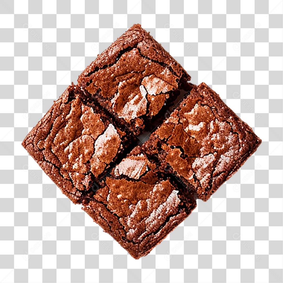 Prato de Brownies PNG Transparente