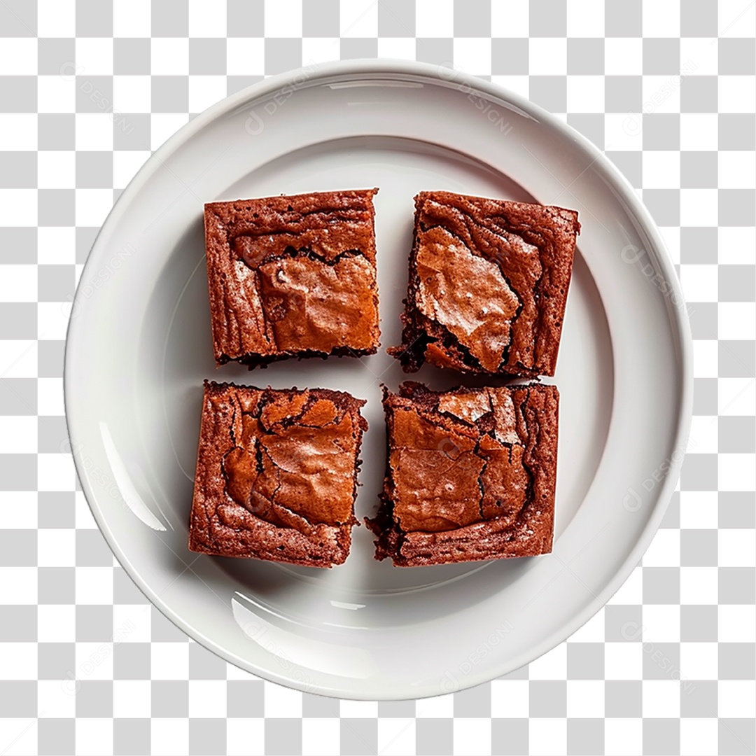 Prato de Brownies PNG Transparente