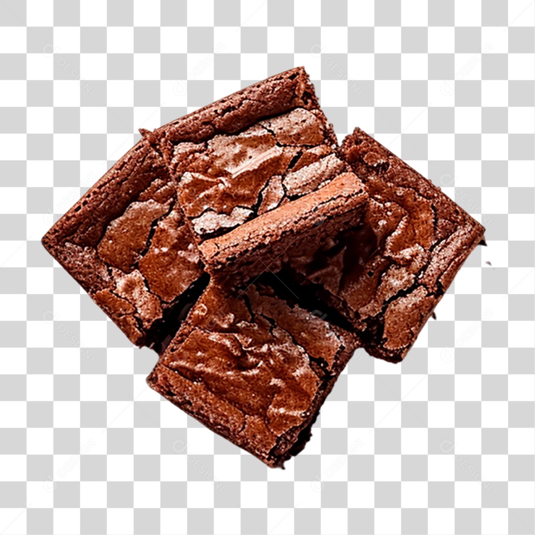 Prato de Brownies PNG Transparente