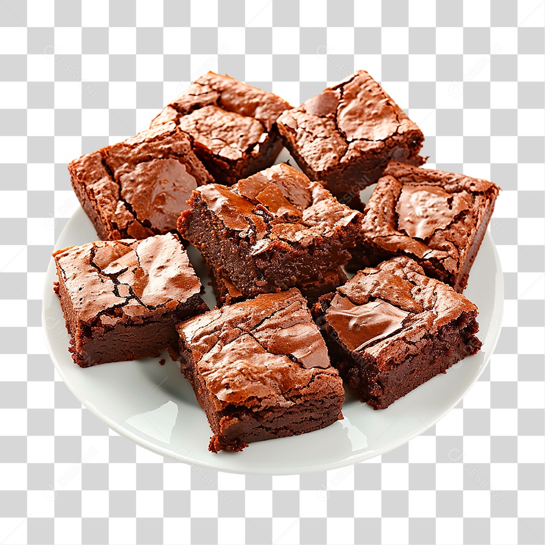 Prato de Brownies PNG Transparente