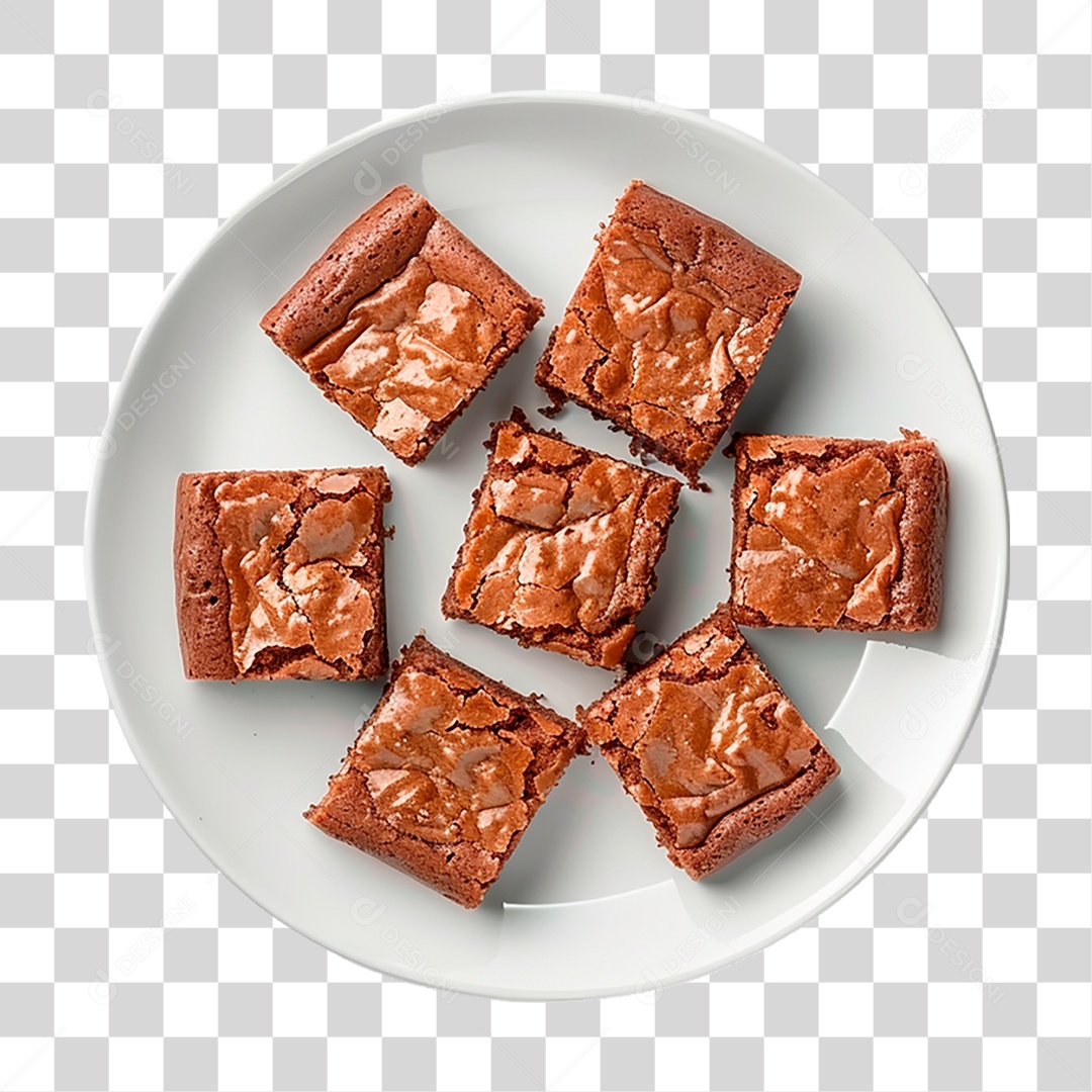 Prato de Brownies PNG Transparente