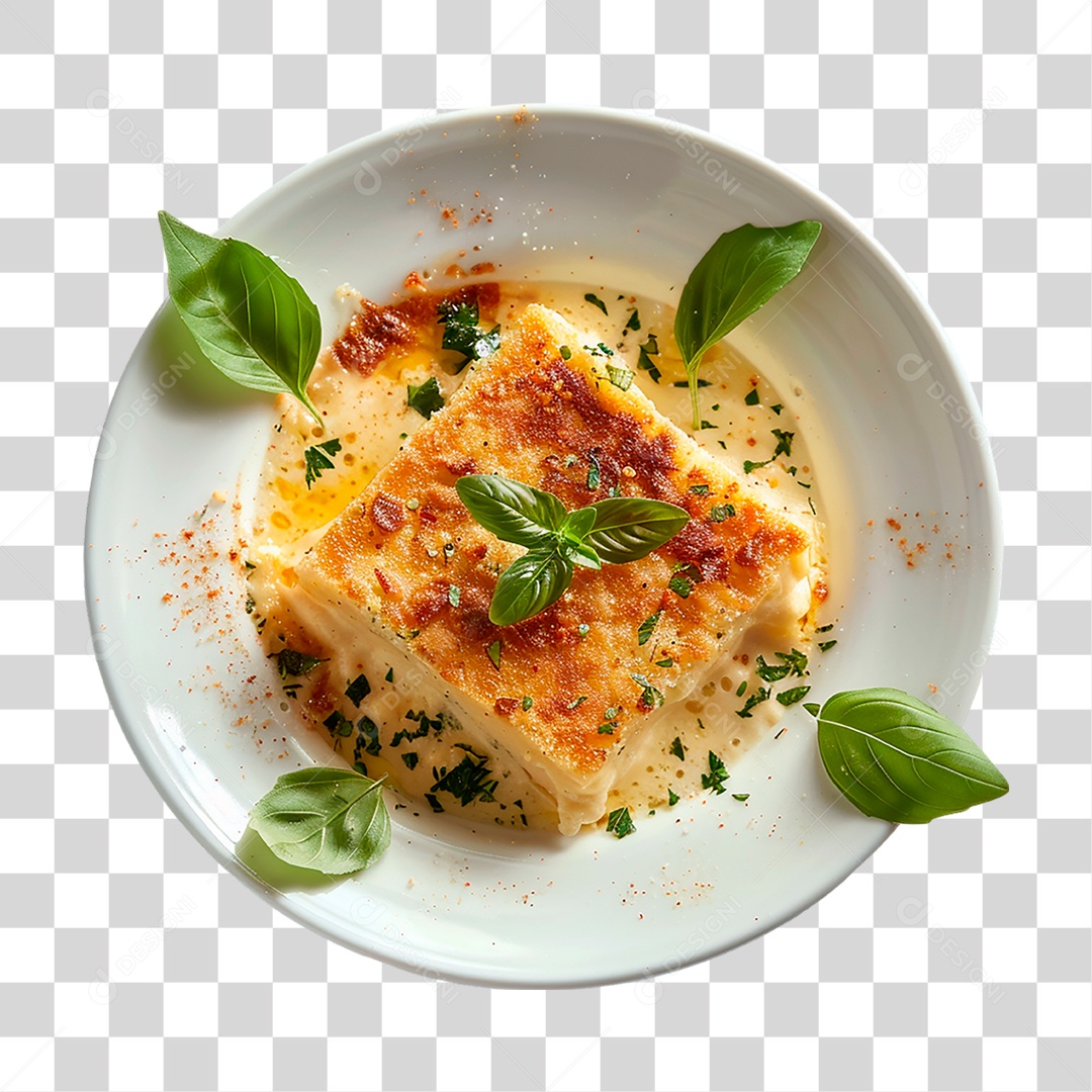 Prato de Lasanha PNG Transparente