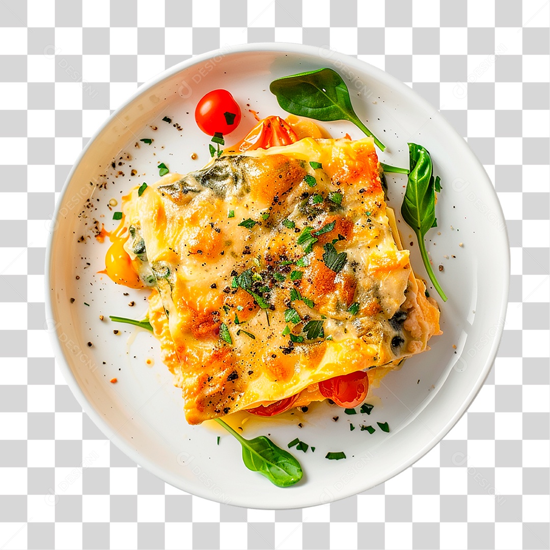 Prato de Lasanha PNG Transparente