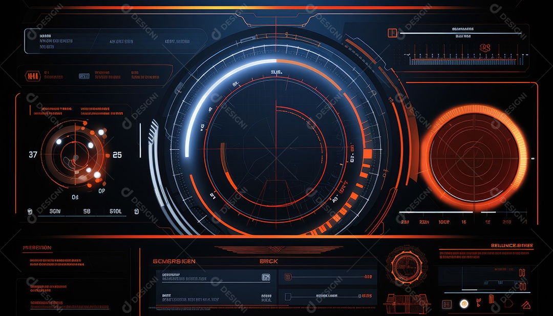 Interface de usuário futurista de ficção científica