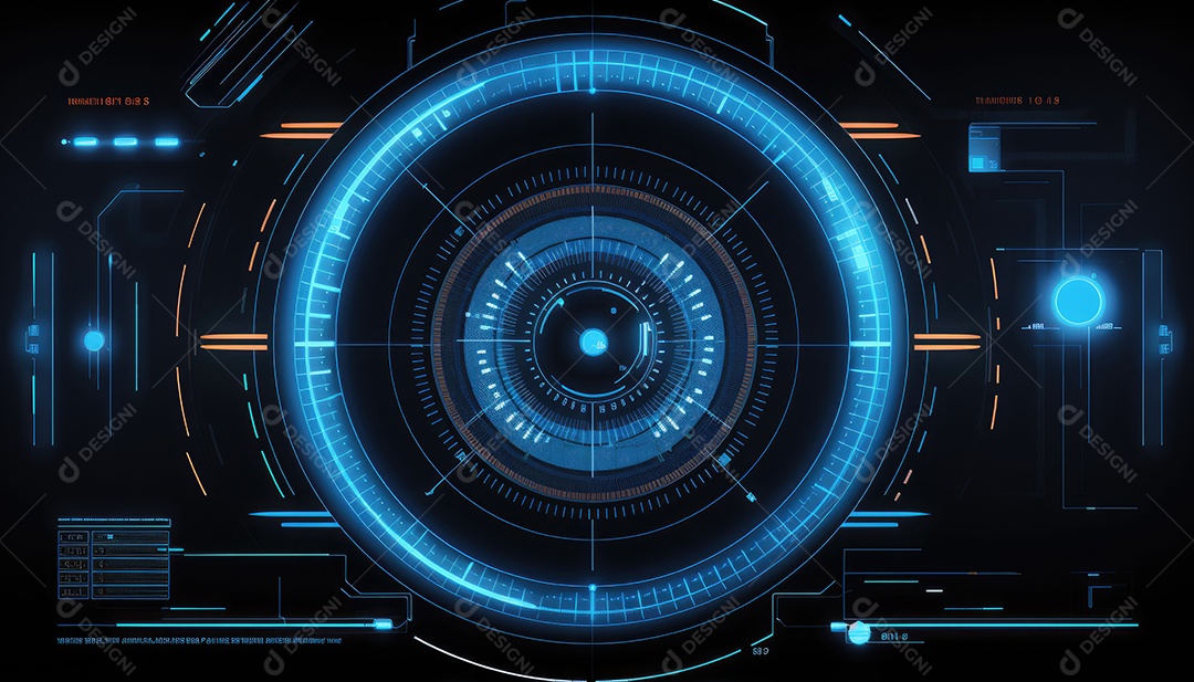 Interface de usuário futurista de ficção científica