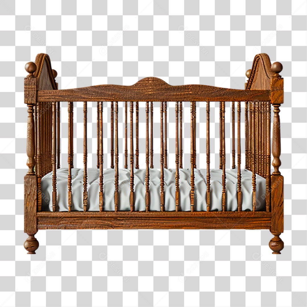 Berço de Madeira PNG Transparente