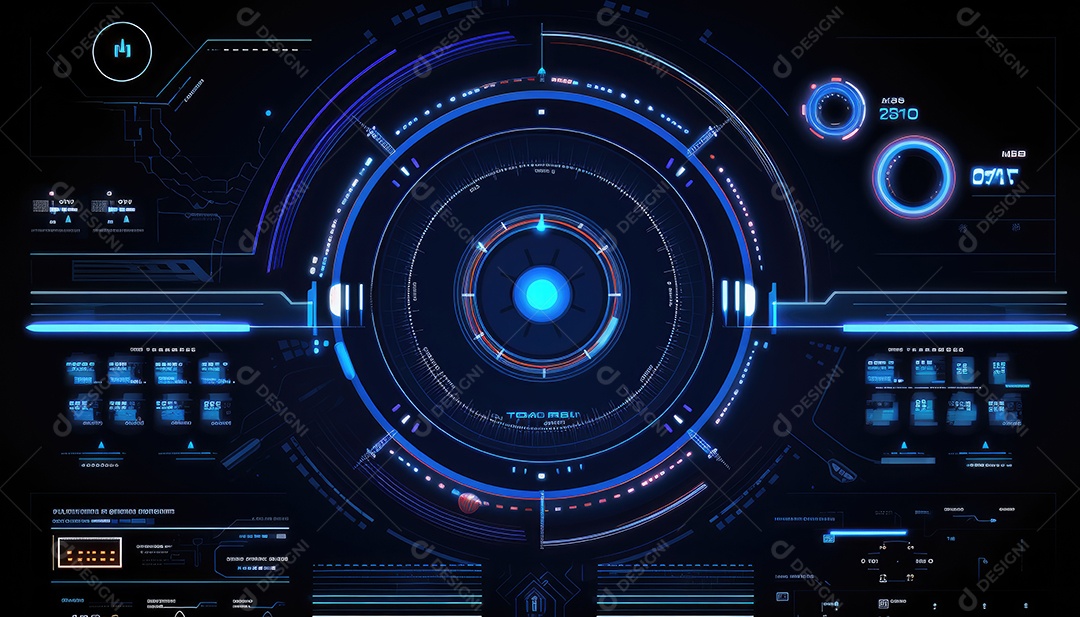 Interface de usuário futurista de ficção científica