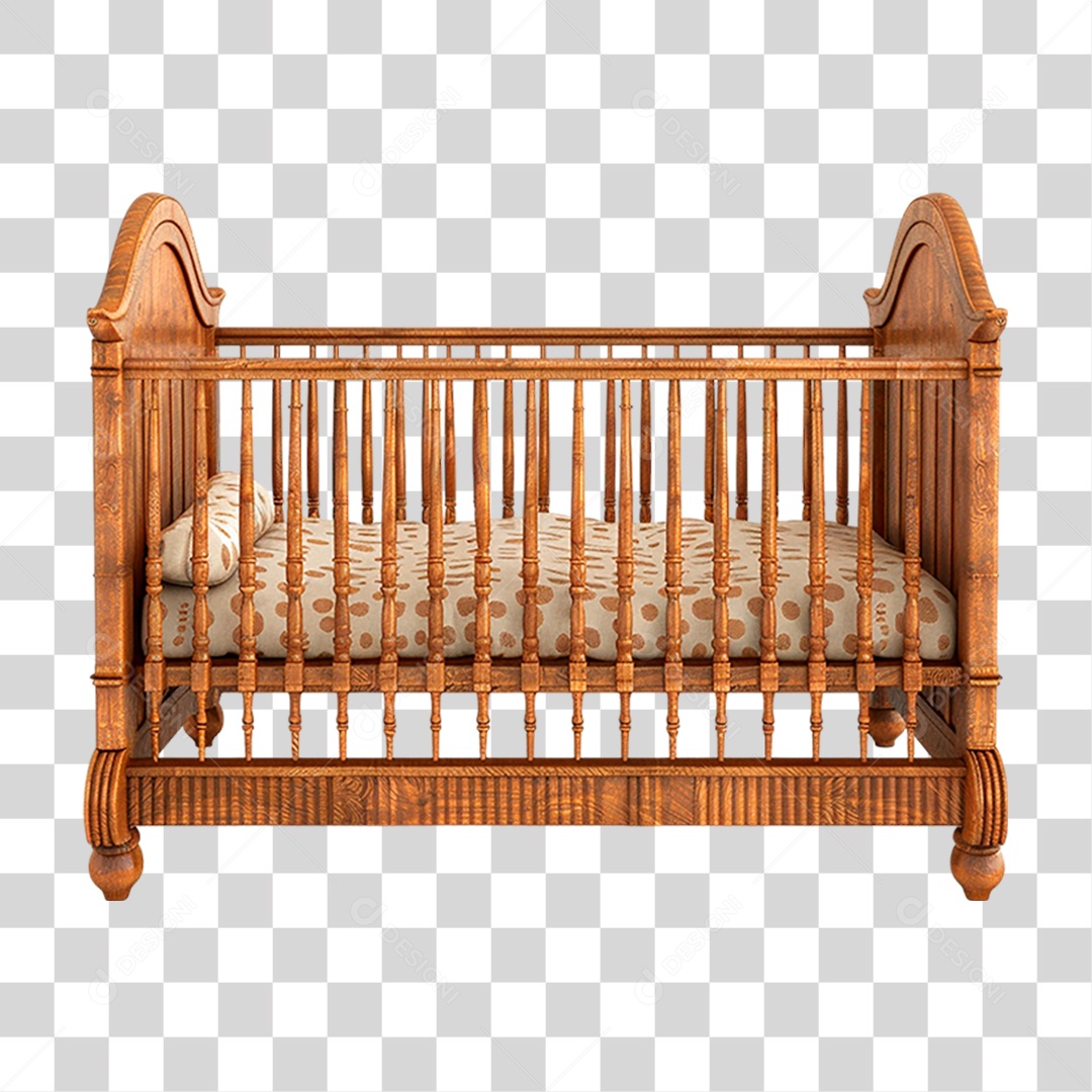 Berço de Madeira PNG Transparente