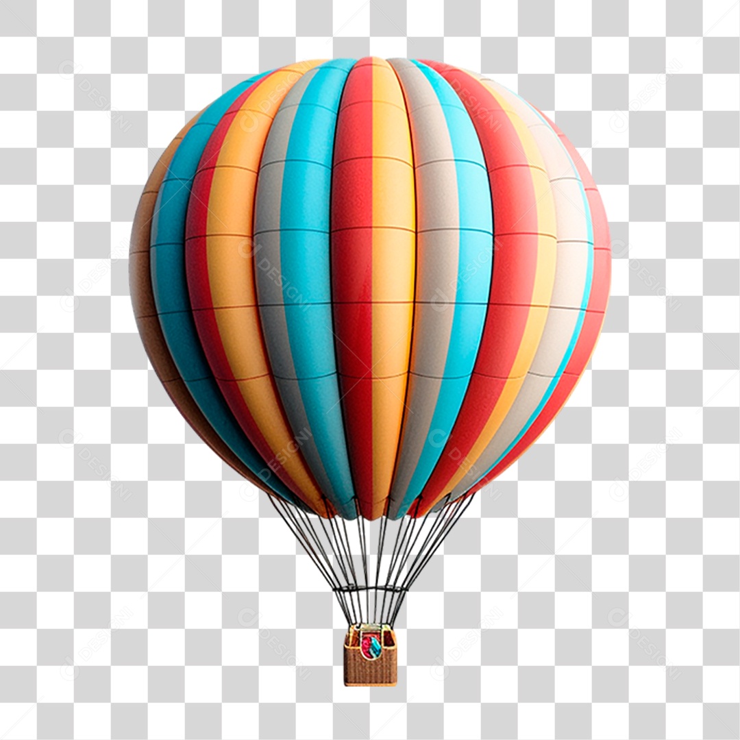 Balão de Ar Quente PNG Transparente