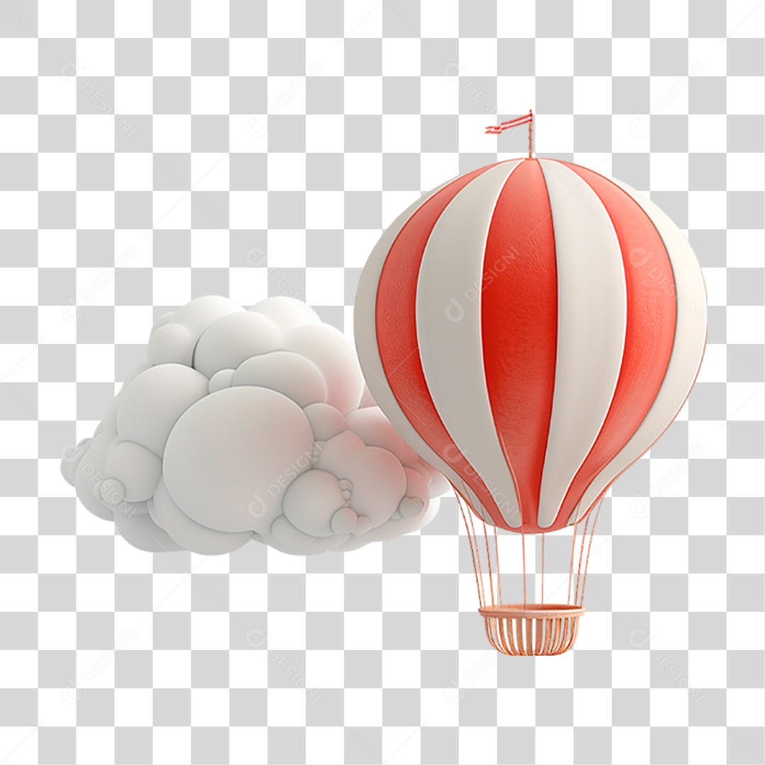 Balão de Ar Quente PNG Transparente