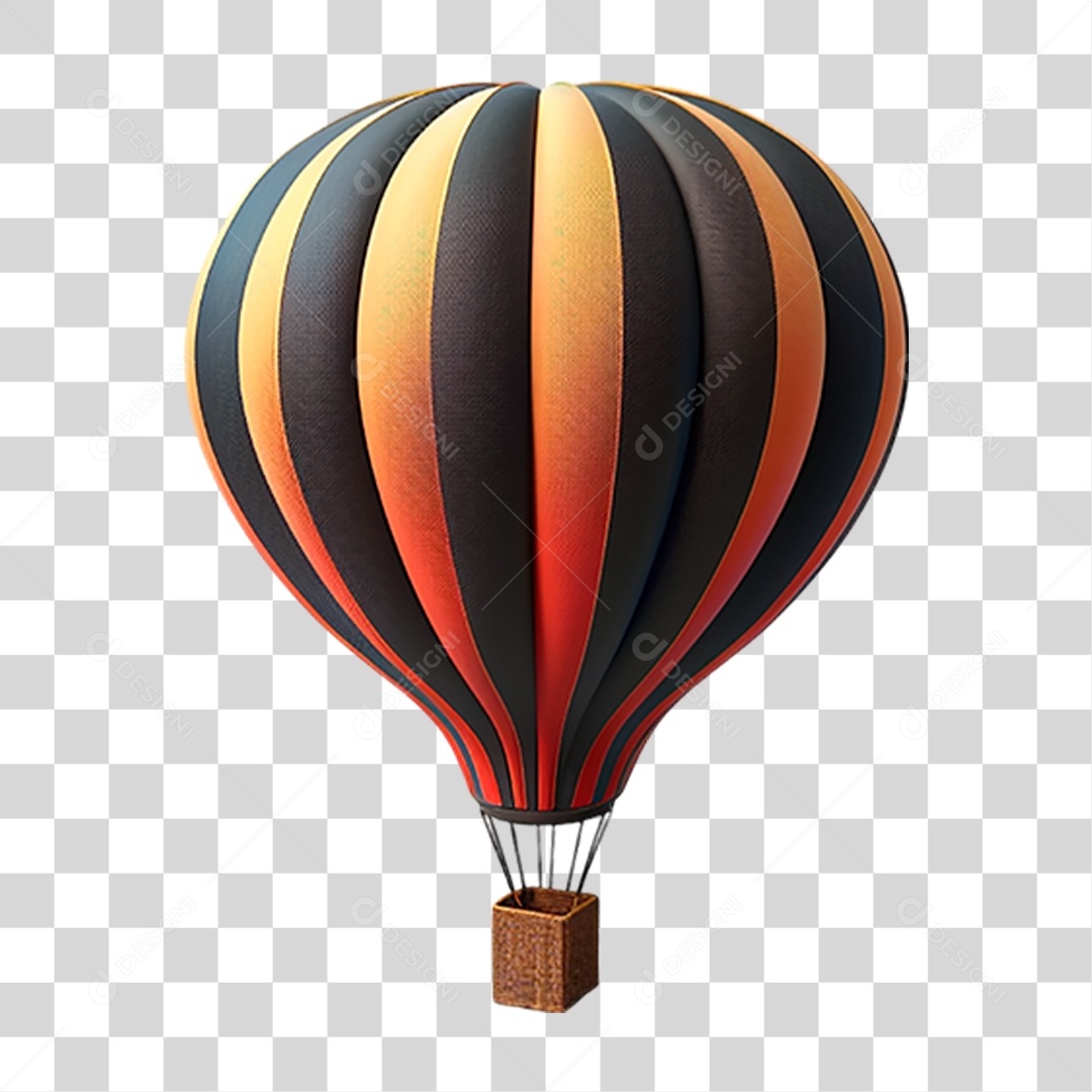 Balão de Ar Quente PNG Transparente