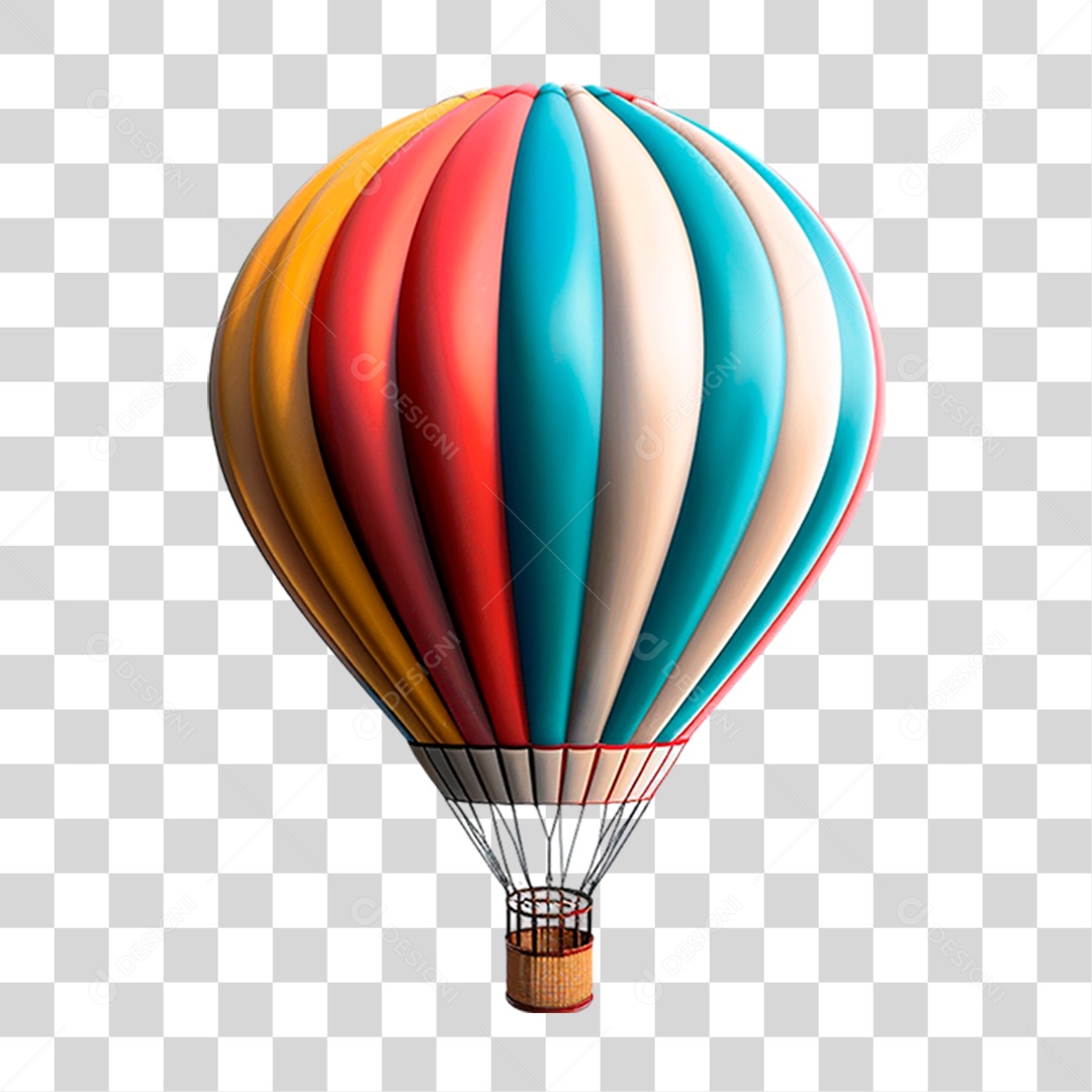 Balão de Ar Quente PNG Transparente