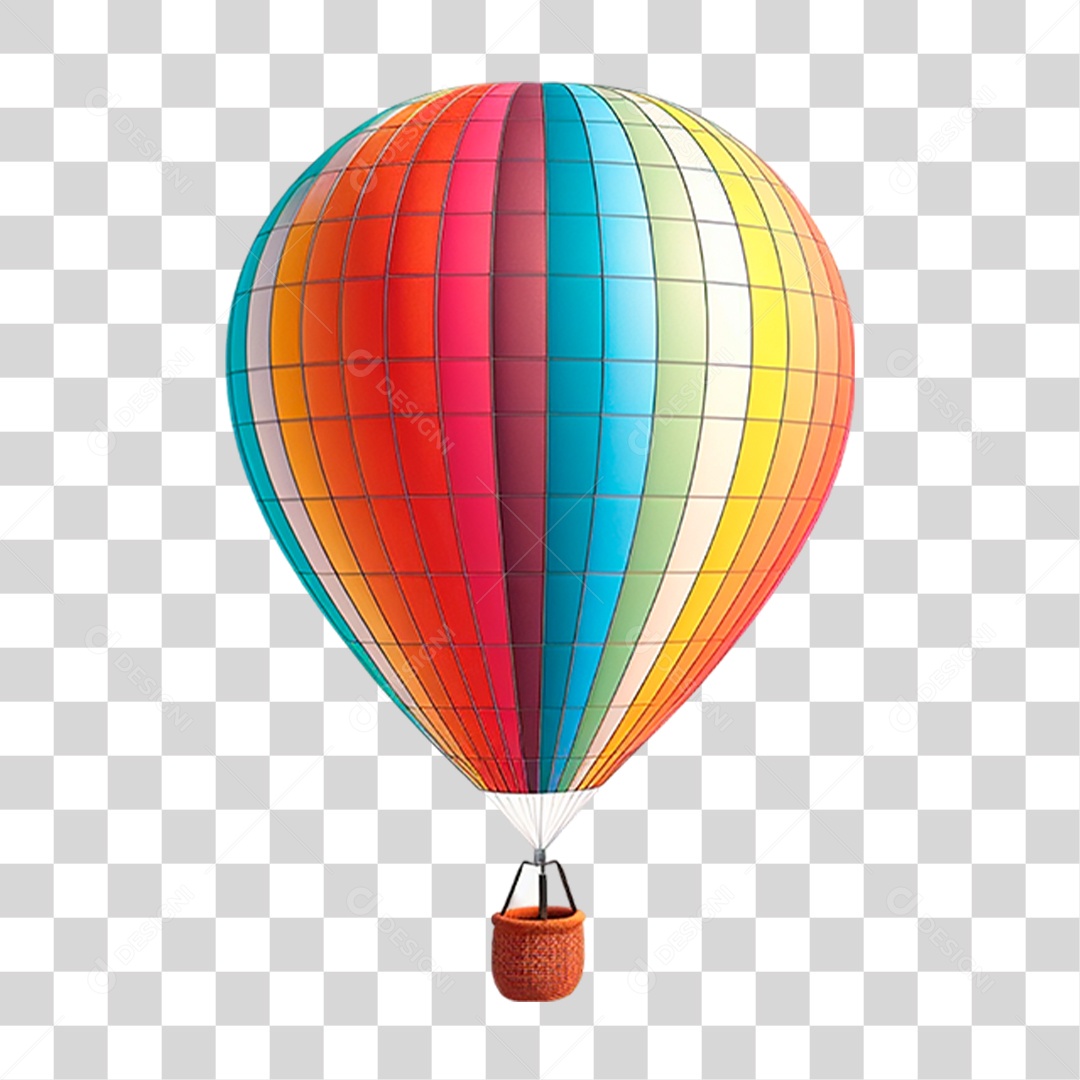 Balão de Ar Quente PNG Transparente