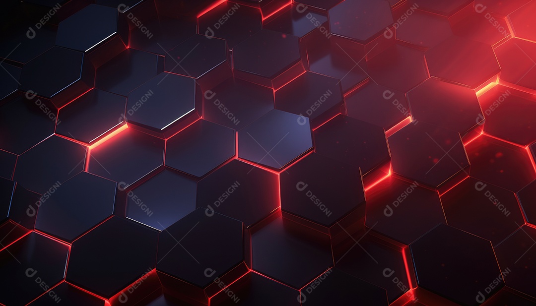 Fundo futurista abstrato com hexágonos