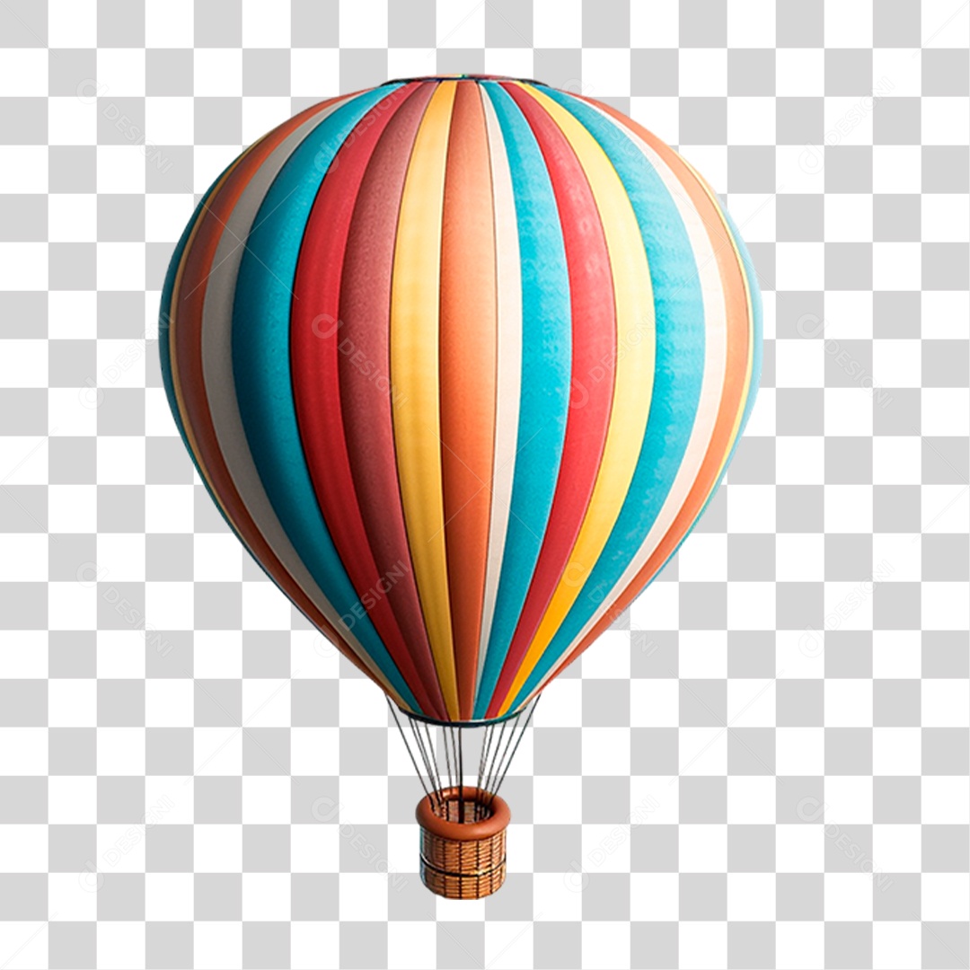 Balão de Ar Quente PNG Transparente
