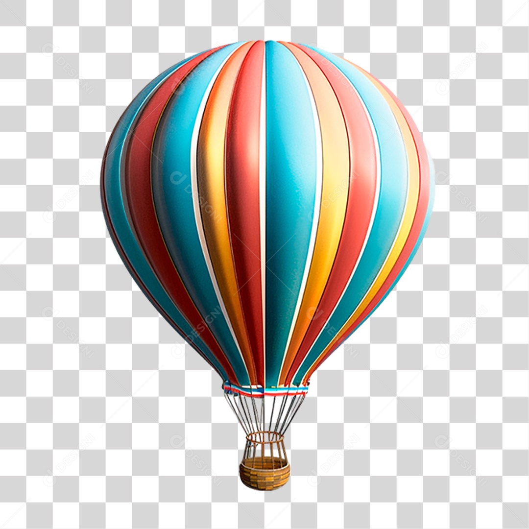 Balão de Ar Quente PNG Transparente